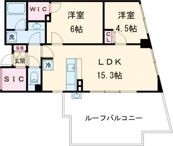 ＨＦ学芸大学レジデンスⅡ・301号室の間取り