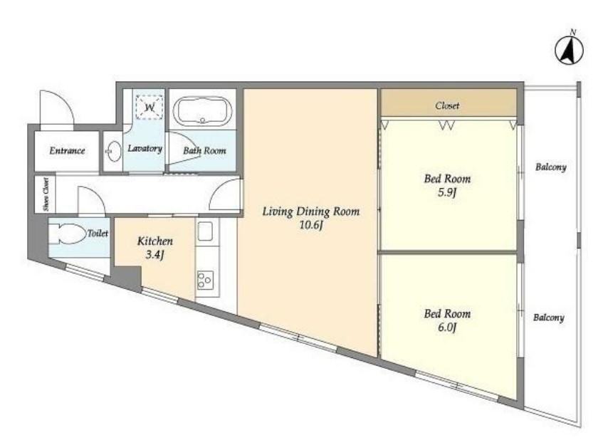 GranDuo三軒茶屋Ⅳの間取り