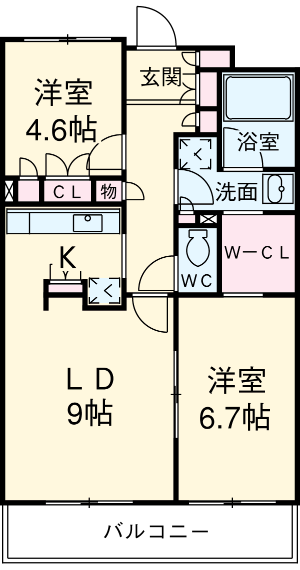 ＨＦ若林公園レジデンスの間取り