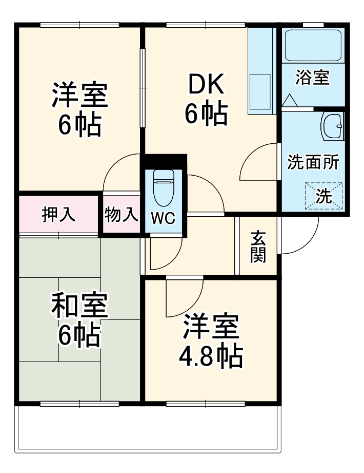 サンハイムみどりBの間取り