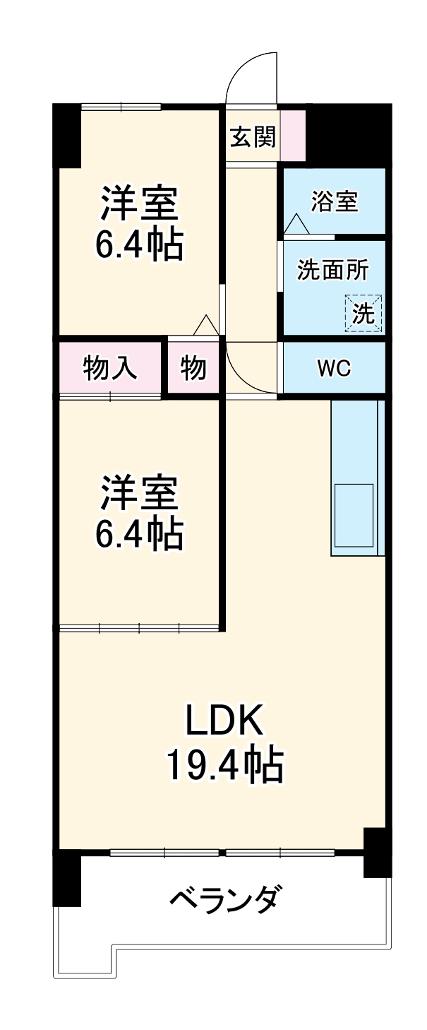 メゾン・ド・オーシマⅡの間取り