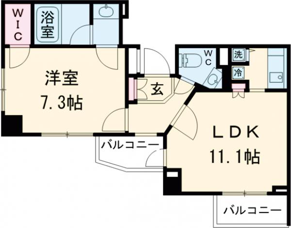 パークアクシス学芸大学の間取り