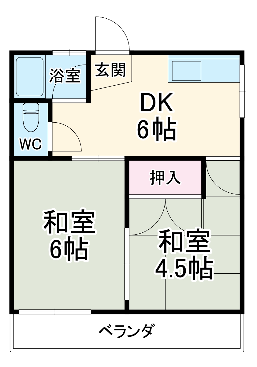 千里ハイツの間取り
