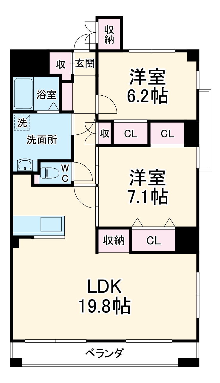 フロイデ一宮の間取り