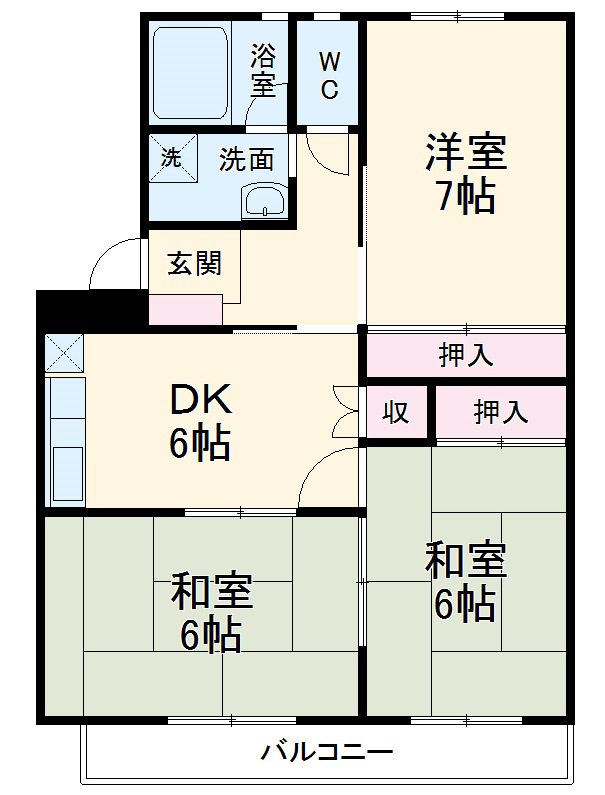 グランデール銭通の間取り