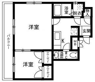 グランディ薬院Ⅰの間取り
