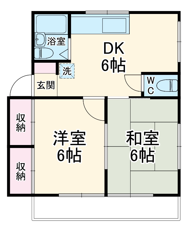 シャトーイワセの間取り
