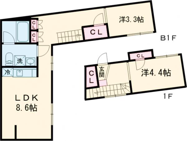 PASEO SANGENJAYA-EASTの間取り