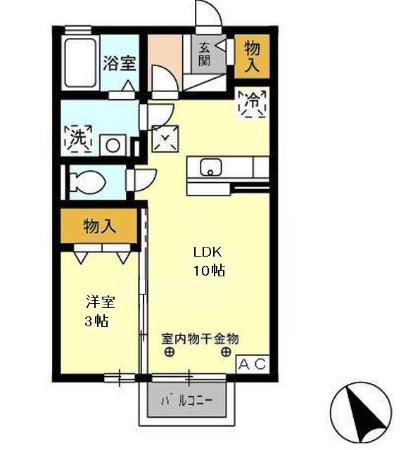 グランモア新豊 A棟の間取り