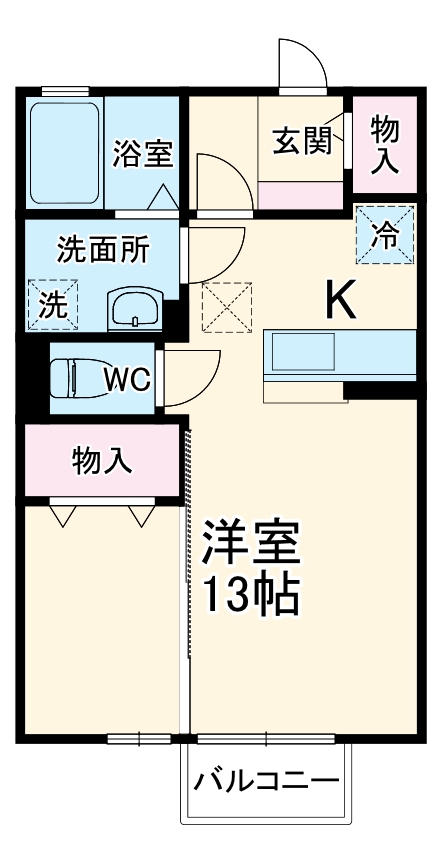 グランモア新豊 A棟の間取り