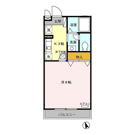 メゾン・ド・ラヴィ菰口 Ⅰの間取り