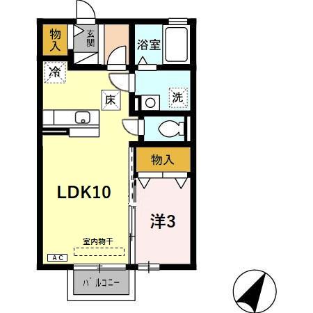 モナリエ白河の間取り