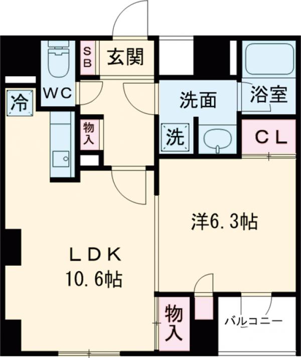 ユニフォート目黒中町・304号室の間取り
