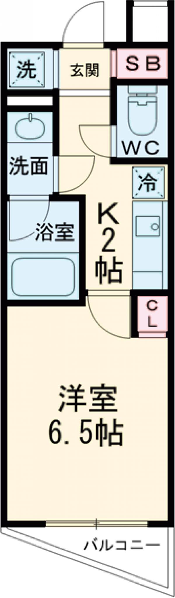 ユニフォート目黒中町・602号室の間取り