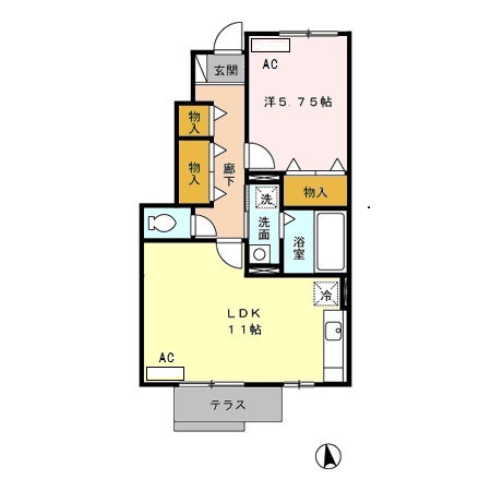 バイオ21 15-17の間取り