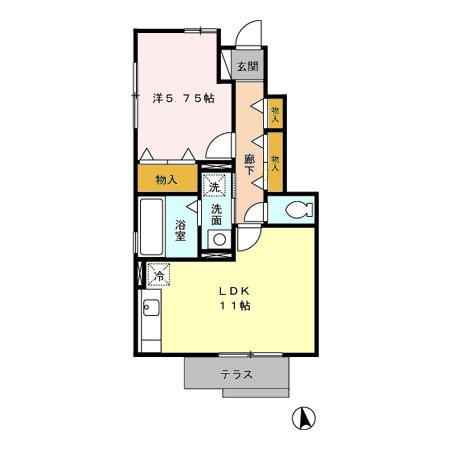バイオ21 15-17の間取り