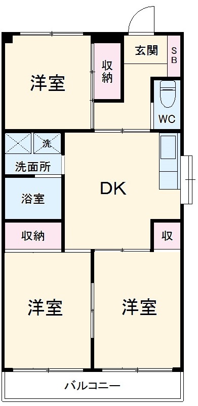 岡田マンションの間取り