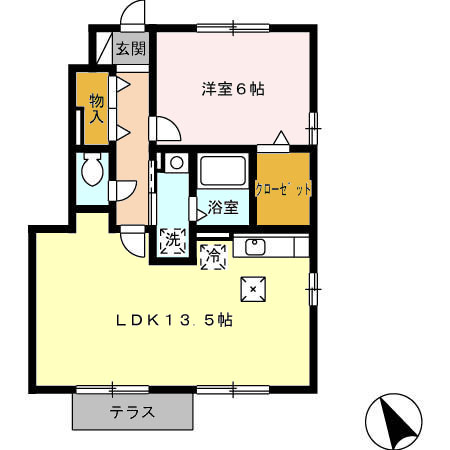 グランモア新豊 B棟の間取り