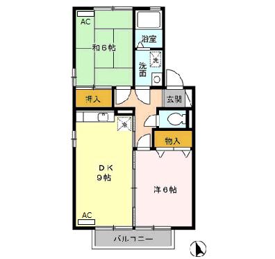 アネックス河尻 Aの間取り