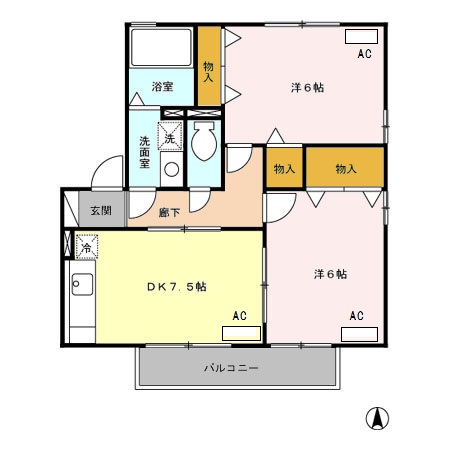 リビングタウン下地 Aの間取り