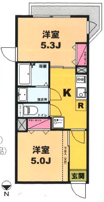 月村マンションNo.22の間取り