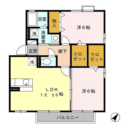 ウィルモア蔵子 Bの間取り