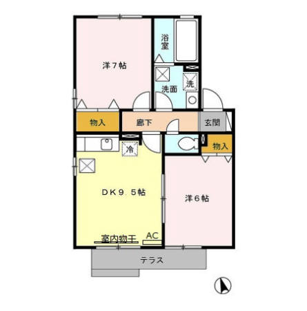 リビングタウン下地 Dの間取り