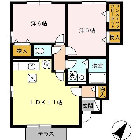 フルール A棟の間取り