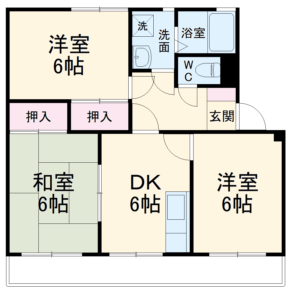 シティ・ナカヤマ Bの間取り