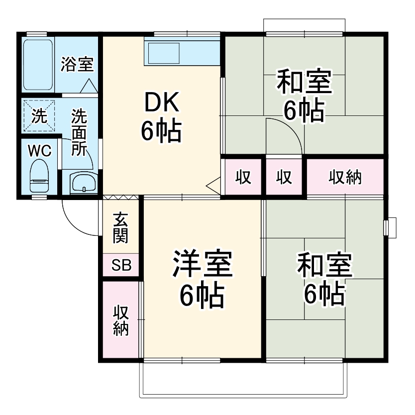 セジュール新津の間取り