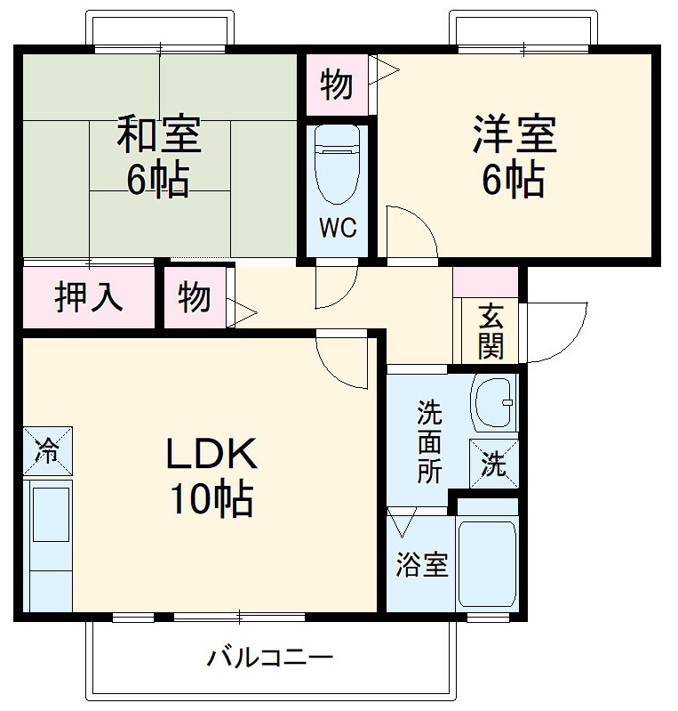 プリムヴェール 弐番館の間取り