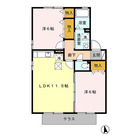 コンフォール貴船の間取り