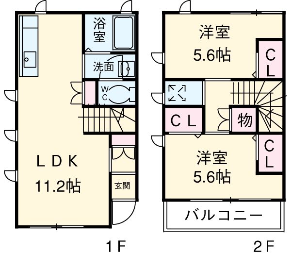 サンテラスEの間取り