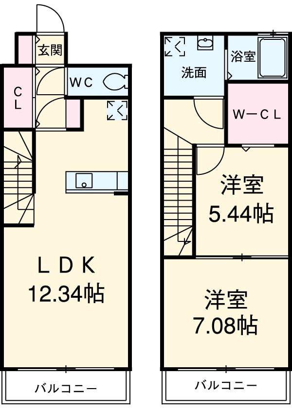モードワン鴨田の間取り