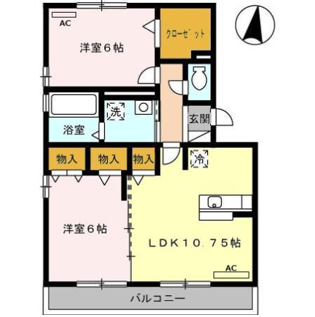 ジュノウタウン A棟の間取り