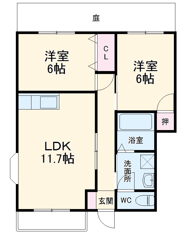 ベルバランセK 参番館の間取り