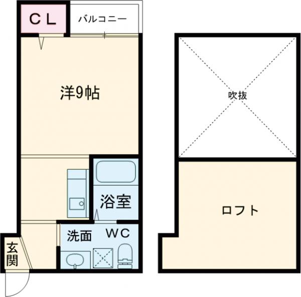 Belta美野島(ベルタ)・102号室の間取り