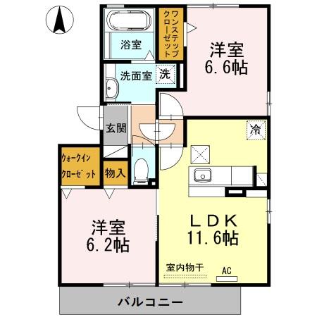 ランドサマービレッジ A棟の間取り