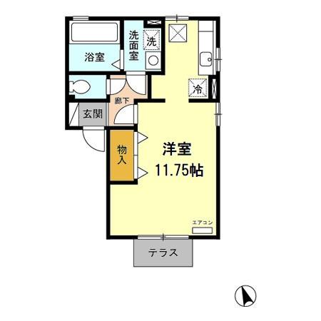 ヴィラ・サンライズ Bの間取り