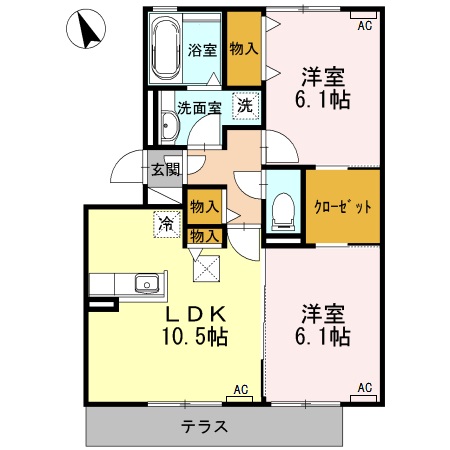 エスペランサ A棟の間取り