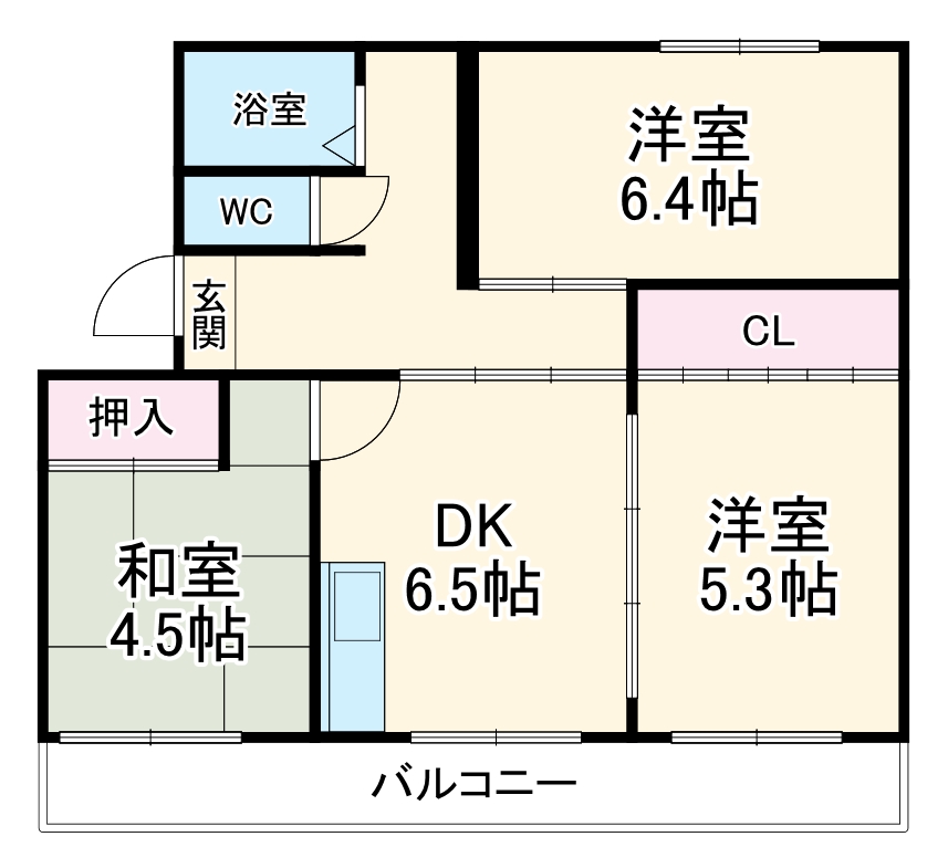メゾン塚本・302号室の間取り