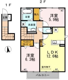 ハイム杉山 A棟の間取り