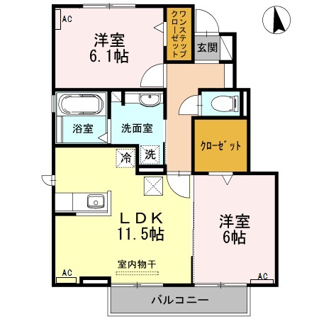 ハイム杉山 B棟の間取り