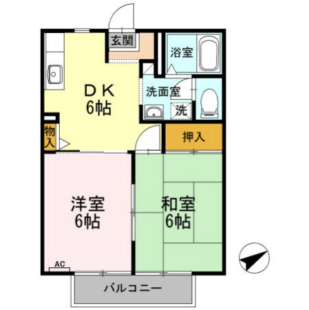 メゾン川崎 A棟の間取り