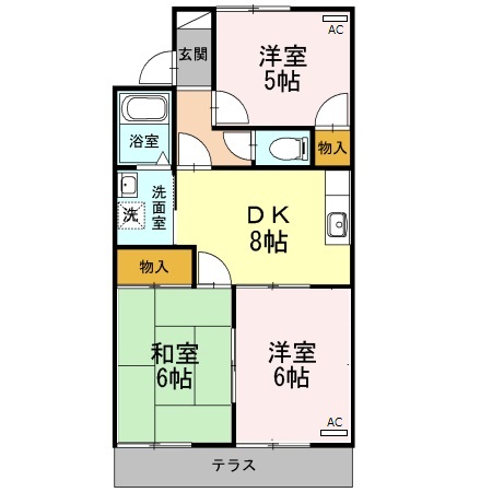 フレグランス三ツ相 C棟の間取り