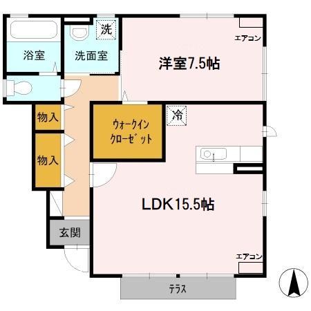 カーサ フェリーチェ Ⅰの間取り