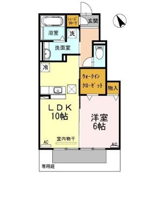 松井町の完工年月(2014年5月)築の賃貸アパートの間取り