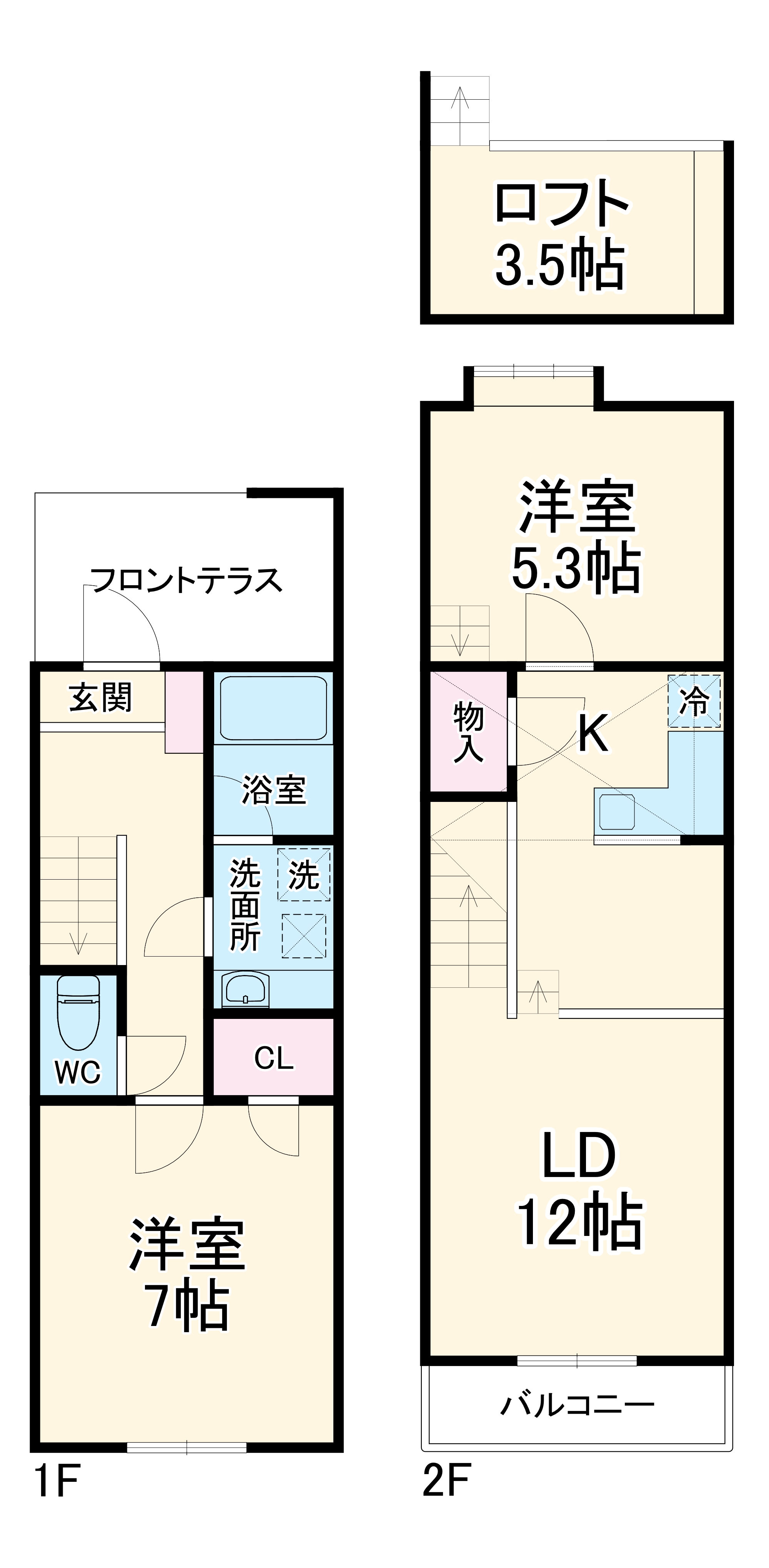 セザンヌ神野新田2の間取り