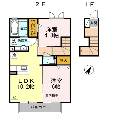 LA TERRE II棟の間取り