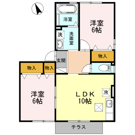 ヴィラージュルピナ A棟の間取り